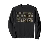Official Dad Certified Legend Fathers Day Camo Usa Flag Papa Sweatshirt