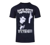 Official David Bowie - Heroes - Live at Earls Court 1978 - Mens Black T Shirt (Large)
