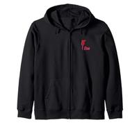 Official David Bowie Music Rock Red Bolt Zip Hoodie