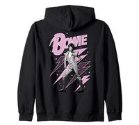 Official David Bowie Pink Lightning Ziggy Stardust Zip Hoodie