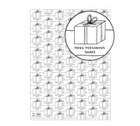 Official David Shrigley - 2 Sheets of Funny 'Poisonous Snake' Birthday Wrapping Paper - Gift Wrap for Him Her Men Women - Folded, Quality Wrap - Sold By Brainbox Candy