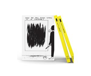 Official David Shrigley - Artist Sketchbook - Funny A5 Sketchpad - 'How Do You Know' - Drawing Artwork - 144 Blank Pages - Sold by Brainbox Candy