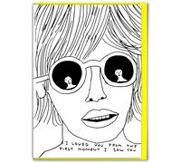 Official David Shrigley - Funny Birthday Card - 'I Loved You First Moment' - Witty Amusing Birthday Humour - For Him Her Men Women Friends - Quirky Cards For Art Lovers