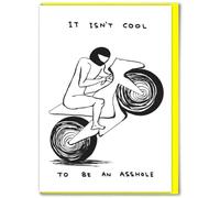 Official David Shrigley - Funny Birthday Card - 'It Isn't Cool' - Witty Amusing Birthday Humour - For Him Her Men Women Friends - Quirky Cards For Art Lovers