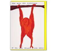 Official David Shrigley - Funny Birthday Card - 'You Will See Everything’ - Artistic Humour - For Him Her Men Women Friends - Quirky Cards For Art Lovers