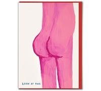 Official David Shrigley - Funny Valentine's Day Card - 'Look At This Bum' - Witty Amusing Valentine's Humour - For Him Her Men Women Friends - Quirky Cards For Art Lovers