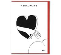 Official David Shrigley - Funny Valentine's Day Card - 'Sensuality' - Witty Amusing Valentine's Humour - For Him Her Men Women Friends - Quirky Cards For Art Lovers