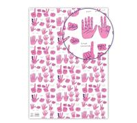 Official David Shrigley - Funny Wrapping Paper - 'Stop Counting' - 2 Sheets - Quality Folded Wrap - For Him Her Men Women Friends - Sold By Brainbox Candy