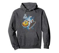 Official Def Leppard Amazon Exclusive Guitar Tour 2025 Pullover Hoodie, Adult Unisex, Dark Heather Grey, Medium