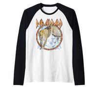 Official Def Leppard Approaching Leopard Iconic Design Raglan Baseball Tee