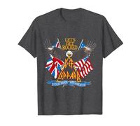 Official Def Leppard Let's Get Rocked T-Shirt, Men, Dark Heather Grey, X-Large