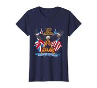 Official Def Leppard Let's Get Rocked T-Shirt, Women, Navy Blue, Large