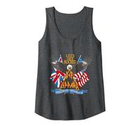 Official Def Leppard Let's Get Rocked Tank Top, Women, Dark Heather Grey, Medium