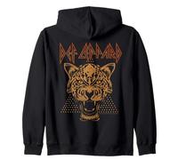 Official Def Leppard Tiger Heavy Metal Band by Rock Off Zip Hoodie