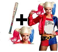 Rubie's Official Harley Quinn Ladies Fancy Dress Halloween Suicide Squad Womens Villain Costume, Small (6-10)