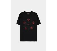 OFFICIAL DIABLO IV CLASS SYMBOLS FRONT PRINT BLACK T-SHIRT