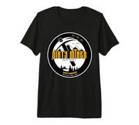 Official Dirty Miner Gold Rush Black and Gold Yukon Miner Premium T-Shirt