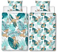 Official Bambi Palm Single Duvet Cover Rescue Design | Reversible Two Sided Bedding Duvet Cover Featuring Bambi & Thumper With Matching Pillow Case
