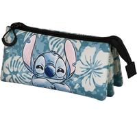 OFFICIAL DISNEY LILO & STITCH ALOHA FAN TRIPLE COMPARTMENT PENCIL CASE BNWT