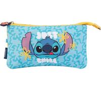 OFFICIAL DISNEY LILO & STITCH TROPICAL TRIPLE COMPARTMENT PENCIL CASE BNWT ERIK