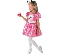 Official Disney Minnie Mouse Pink Cupcake Costume Girls Fancy Dress Outfit