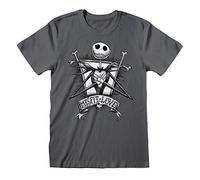 Official Disney Nightmare Before Christmas Misfits Unisex Charcoal T-Shirt (Medium)