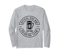 Official Dive Bar Drinking Team Captain Funny Design Long Sleeve T-Shirt