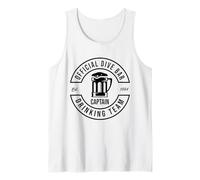 Official Dive Bar Drinking Team Captain Funny Design Tank Top