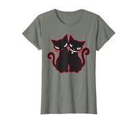 Official Emily The Strange Double Trouble T-Shirt T-Shirt, Women, Olive Heather, Medium