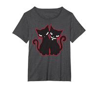 Official Emily The Strange Double Trouble T-Shirt T-Shirt, Women's Plus, Dark Heather Grey, 6X
