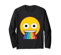 Official Emoji Rainbow Mouth Yellow Smile Face Long Sleeve T-Shirt