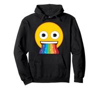 Official Emoji Rainbow Mouth Yellow Smile Face Pullover Hoodie