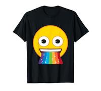 Official Emoji Rainbow Mouth Yellow Smile Face T-Shirt