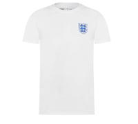 Official England Football Shirt, English Football Fan T-Shirt, Three Lions Supporters' Casual Top, Cotton Leisure Tshirt (UK, Alpha, One Size, Regular, Regular, Adult Large, White)