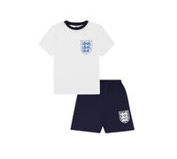 Official England Football Team Boys Short Cotton Pyjama Set (12-13 Years) White