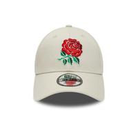 Official England Rugby Baseball Cap - English Rose Crest Embroidered Adjustable England Hat - Unisex Rugby Hat (Cream)