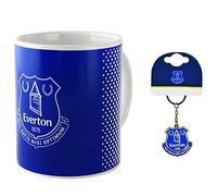 Official Everton FC Crest 11oz Ceramic Mug & Keyring Gift Set
