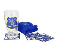 Official EVERTON FC mini bar gift set pint glass bar towel and four beer mats