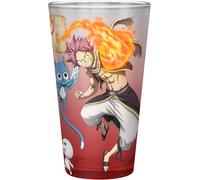 OFFICIAL FAIRY TAIL NATSU LUCY HAPPY DRINKING GLASS TUMBLER NEW IN GIFT BOX
