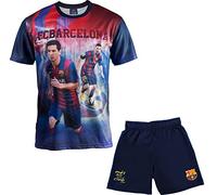 Official FC Barcelona Collection Boys' Shorts + Shirt Set - Lionel Messi, boys, blue, 8 Years