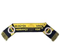 Official Fenerbahce FB Football Fan Scarf En büyük Fenerbahçe Since 1907-20 x 137 cm - with Fringes, blue, 20 x 137 cm