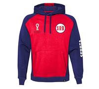 Official Fifa World Cup 2022 Overhead Hoodie, Mens, Serbia, Large Red/Blue