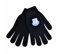 Official Football Crest Knitted Gloves Everton FC Black One Size