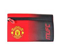 Official Football Merchandise Flat Neoprene Zip Pencil Case Official Club Colours , Manchester United FC