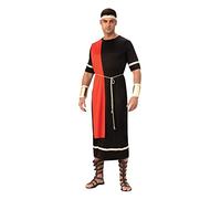 Rubie's Adult Costume Set - Caesar Black Toga with Red Drape - Elegant Design - Extra-Large