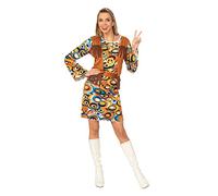 Boho Vibes Mod Dress for Women - Retro Flower Power Costume