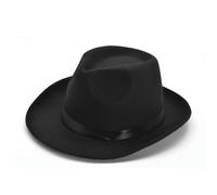 Bristol Novelty BH627 Wool Felt Gangster Hat, Mens, Black, One Size