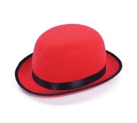 Bristol Novelty Bh637 Melone, Unisex, Erwachsene, Rot, Einheitsgröße Dance Bowler Hat, Adult, Solid, Red, One Size