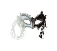 Official Forum Black & White Mask With Tassels