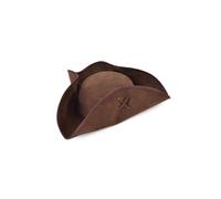 Official Forum Brown Suede Fabric Pirate Tricorn